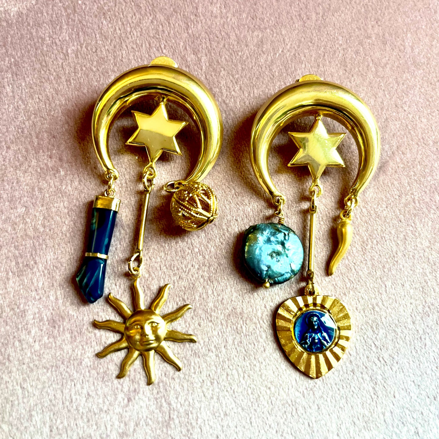 Orecchini Charms Blu