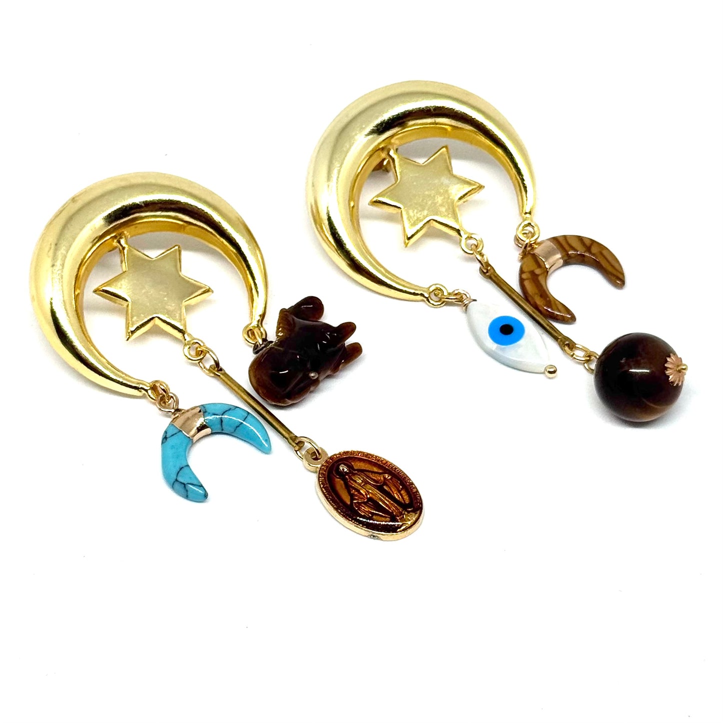 Orecchini Charms Sole Luna