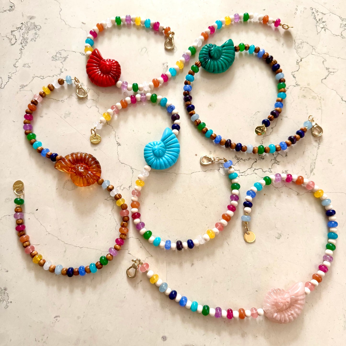 Collana Girocollo Nautilus Turchese