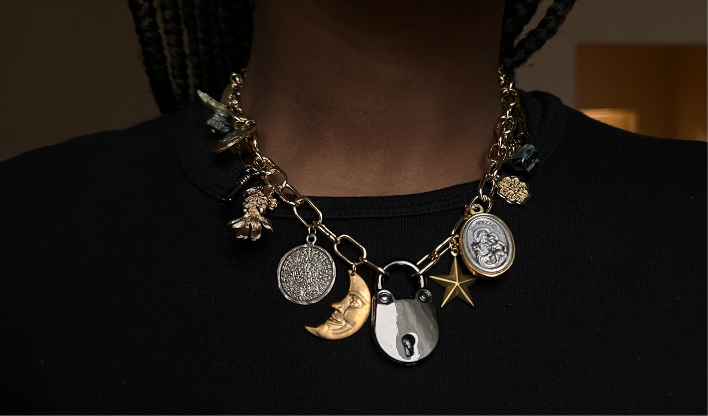 Collana Charms Lucchetto Silver