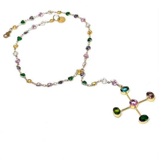 Collana Rosarietto Croce