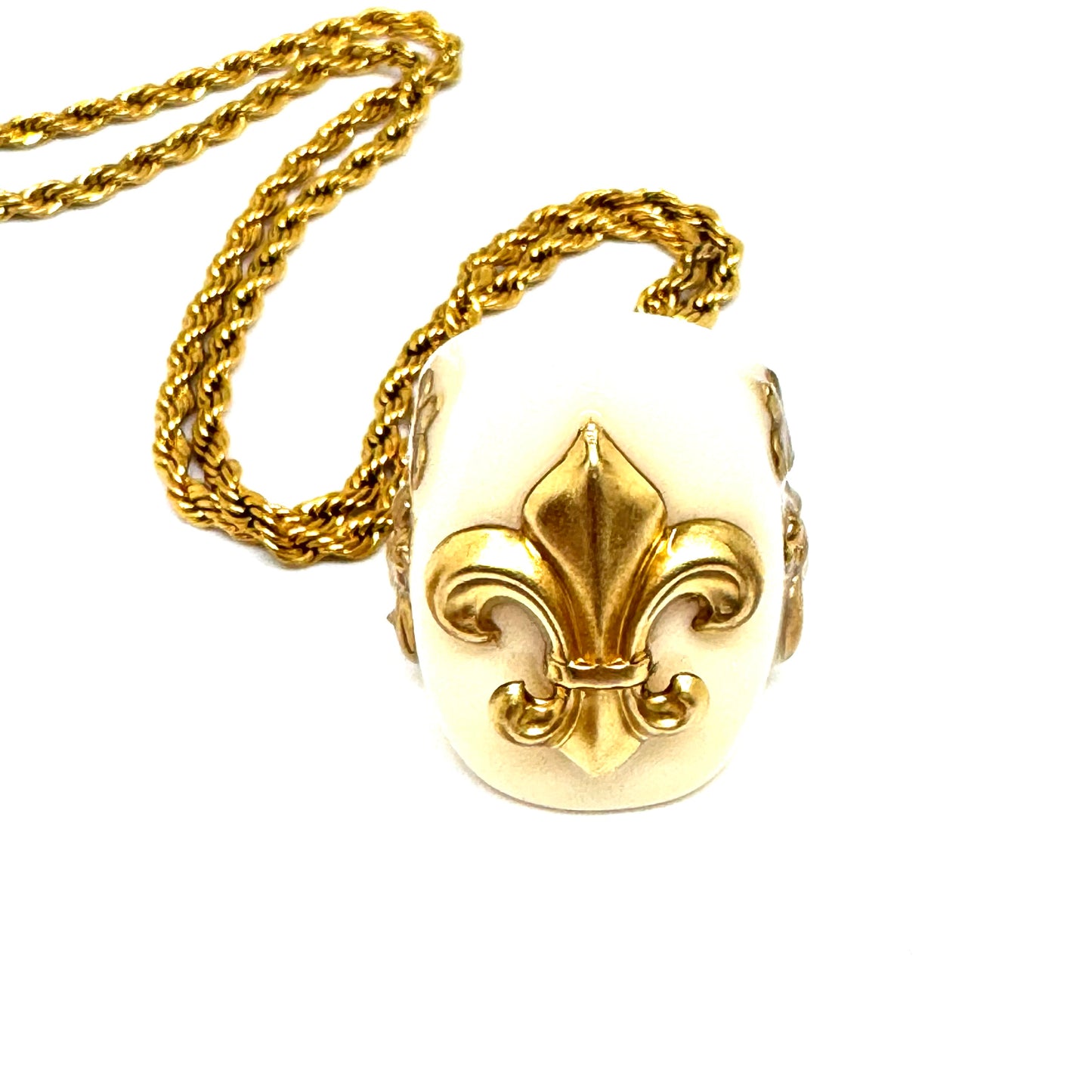 Collana Ring Giglio Panna