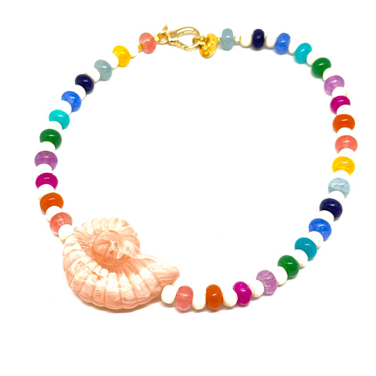 Collana Girocollo Nautilus Rosa