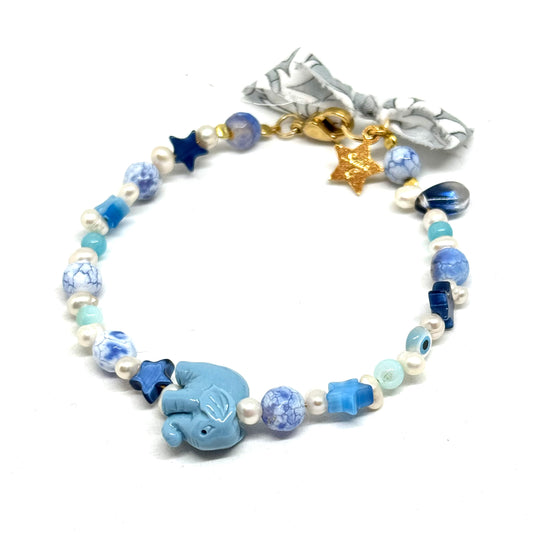 Bracciale Elefantino Blu