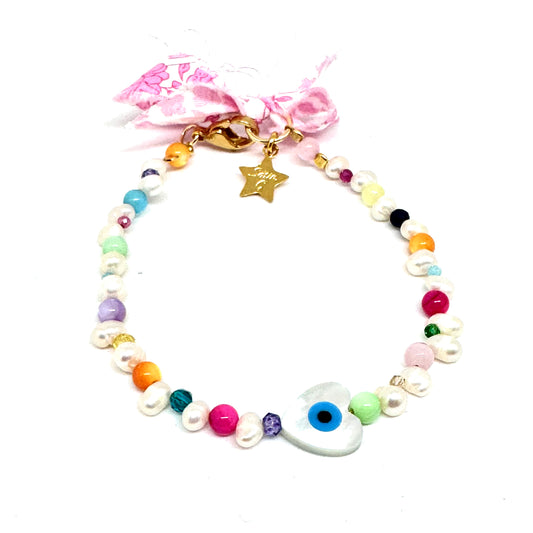 Bracciale Evil Eye Cuore Color