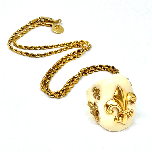 Collana Ring Giglio Panna