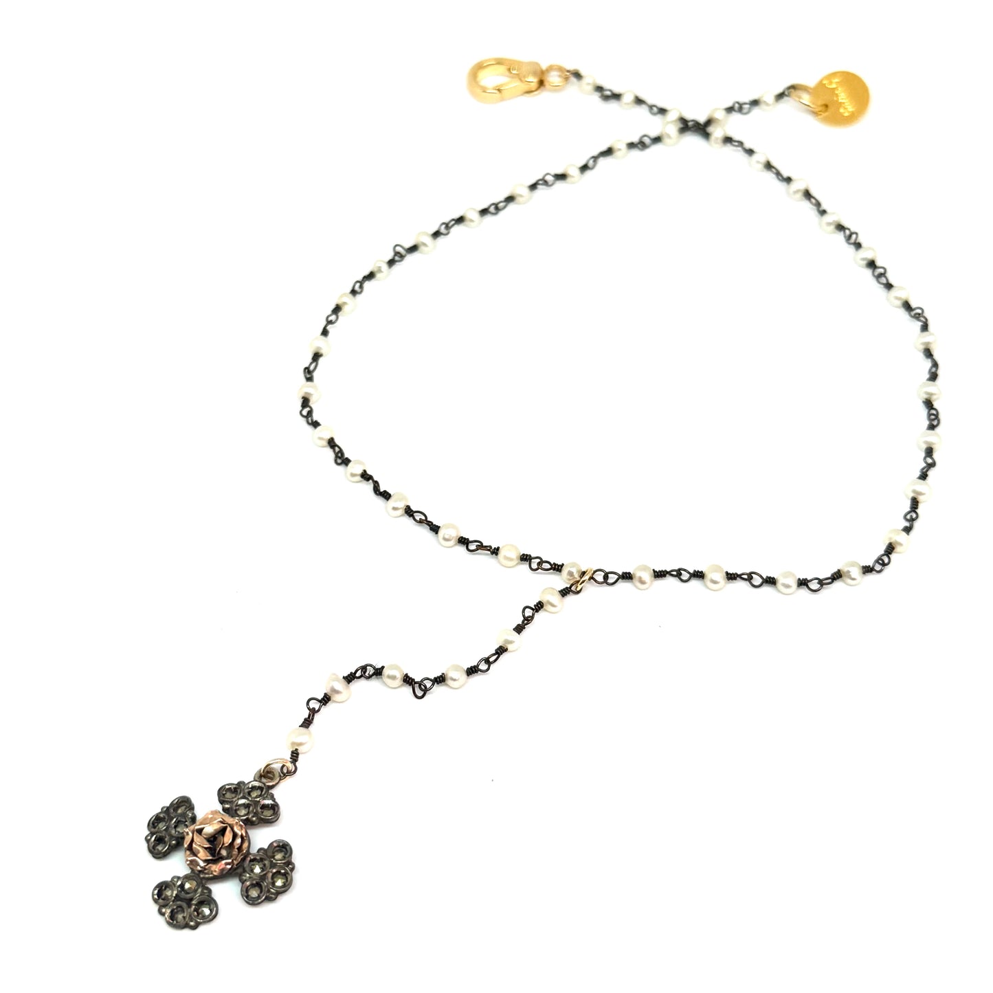 Collana Rosarietto Croce