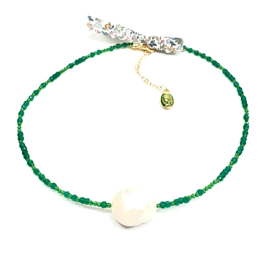 Girocollo Perla Barocca Emerald