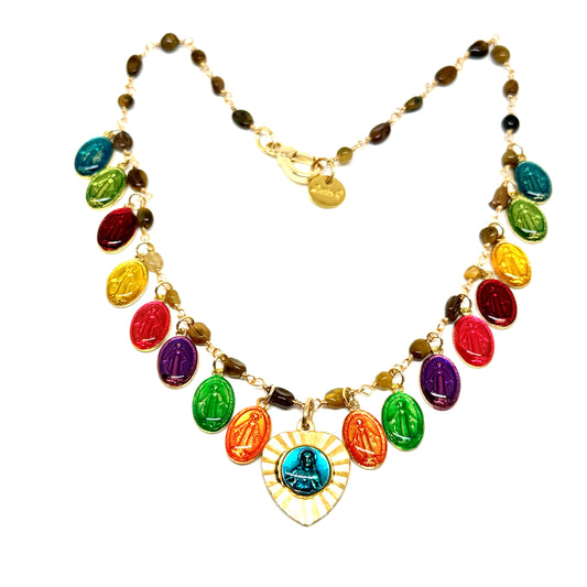 Collana Mini Rainbow Tiger Color