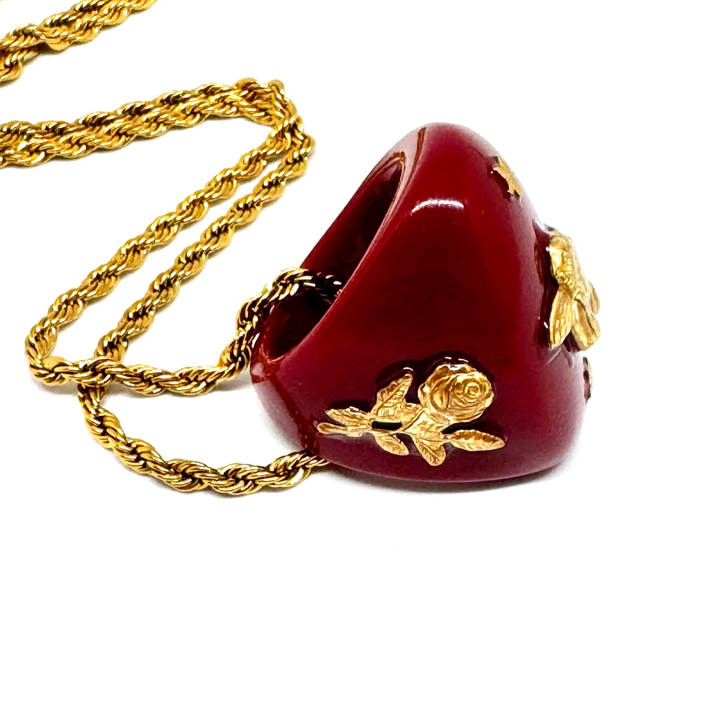 Collana Ring Putto Bordeaux