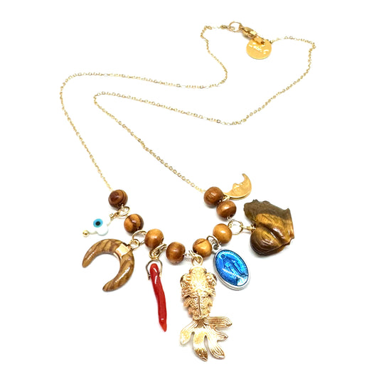 Collanina Good Luck Legno